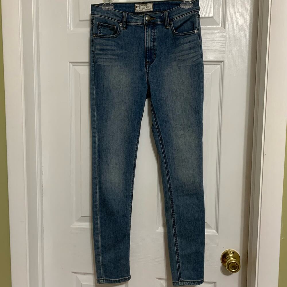 Free People whiskered skinny jeans